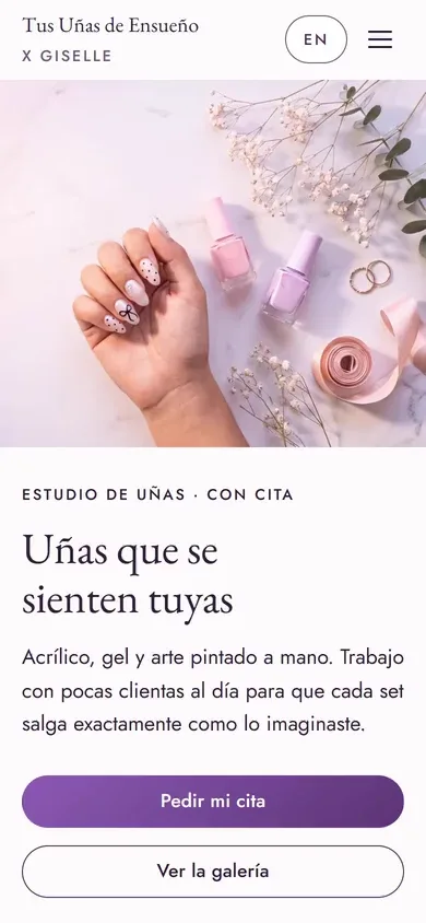 Tus Uñas de Ensueño, phone view